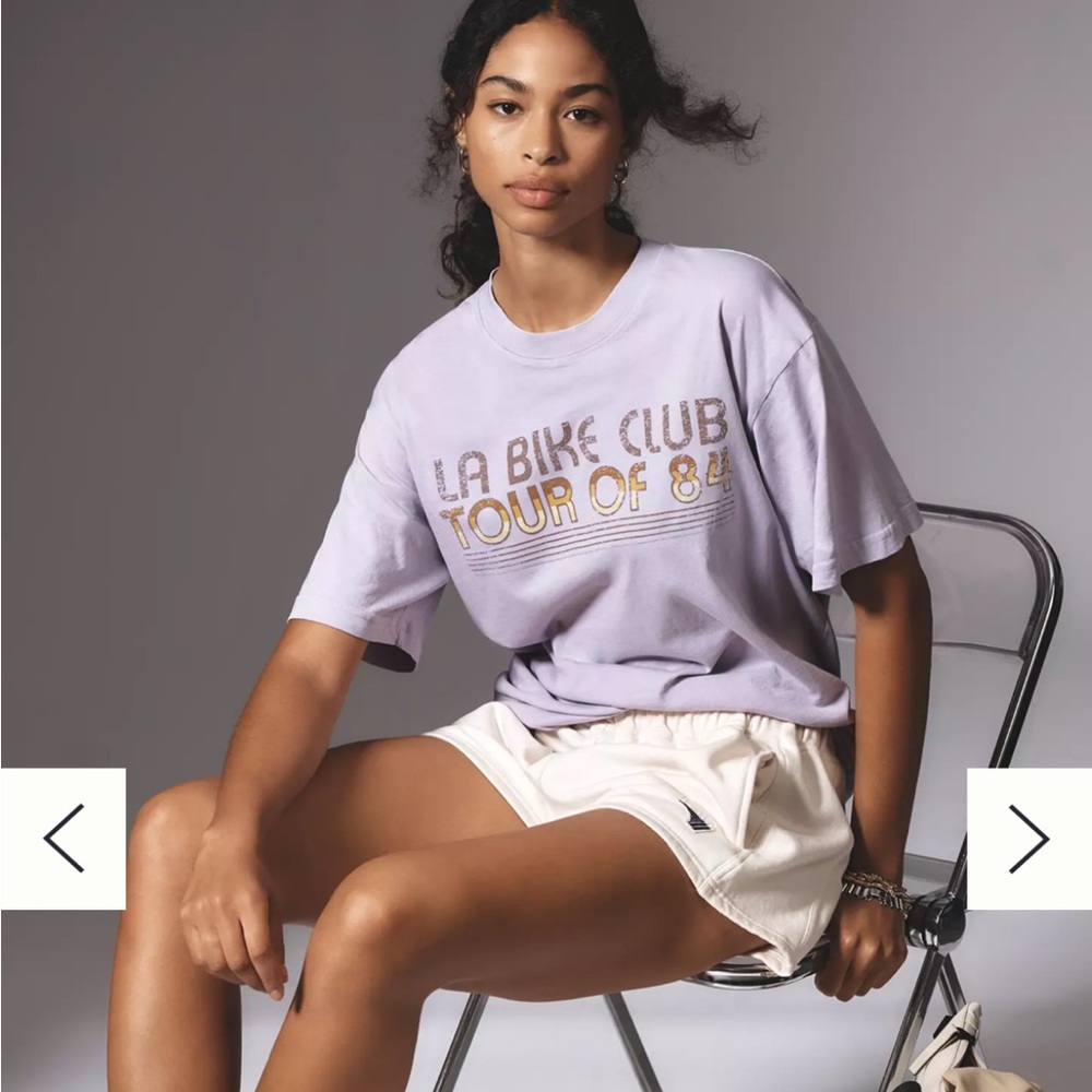 NWT Anthropologie Back When Bike Club Short-Sleeve Graphic Tee Women’s Size S